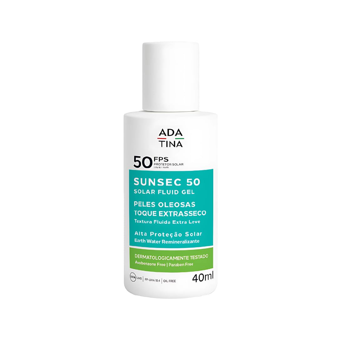Ada Tina Sunsec Gel Protetor Solar Pele Oleosa Toque Extra Seco